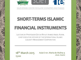 Talk on Islamic finance at the IE 