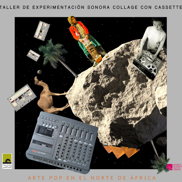 Workshops on sound experimentation using cassette collages 
