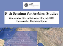 54th Seminar for Arabian Studies 