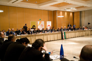 Sesión clausura reunión oposición siria en Córdoba