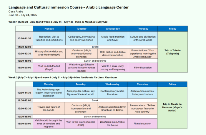 Programa curso inmersión ENG