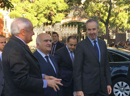 Visit to Casa Árabe by Prince Hassan bin Talal of Jordan 